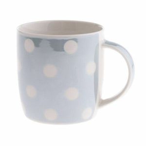 Porcelánový hrnček Bodka 360 ml, modrá vyobraziť