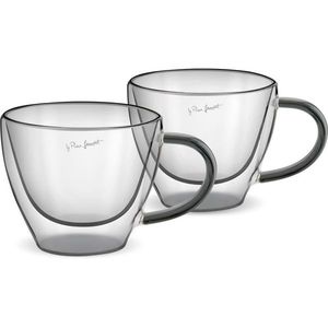 Lamart LT9117 2-dielna súprava pohárov na cappuccino Vaso, 190 ml, čierna vyobraziť