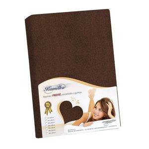 Bellatex Froté prestieradlo Kamilka tmavohnedá, 90 x 200 cm vyobraziť
