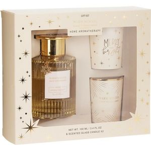 Aróma darčekový set Warm Winter, vôňa Golden Amber, difuzér + 2x sviečka vyobraziť