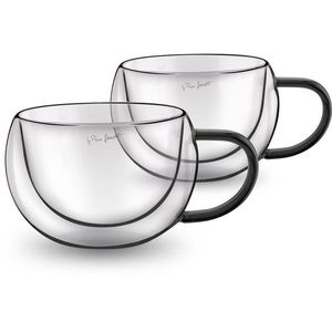 Lamart LT9114 2-dielna sada pohárov na cappuccino Vaso, 270 ml, čierna vyobraziť