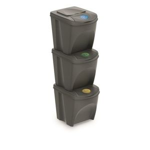 Kôš na triedený odpad Sortibox 25 l, 3 ks, sivá IKWB20S3 405u vyobraziť