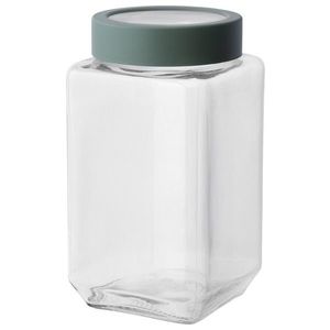 Altom Sklenená hranatá dóza s vekom 1 l, zelená, 1000 ml vyobraziť