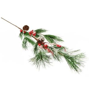 Umelá vetvička borovica s dekoráciou, 75 cm vyobraziť