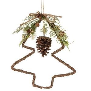 Závesná vianočná dekorácia Woody Tree, 34 x 34 x 7 cm vyobraziť