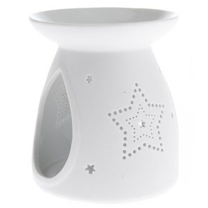 Porcelánová arómalampa Etoile biela, 12 x 11 cm vyobraziť