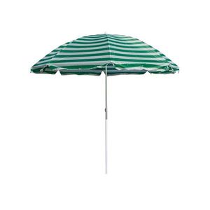 Slnečník plážový 230 cm, HAPPY GREEN, zelené pruhy vyobraziť