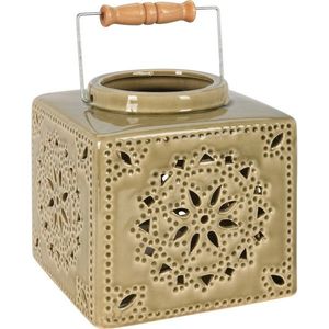Keramický lampáš Nara zelená, 16 x 16, 5 x 16 cm vyobraziť