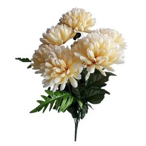 Umelý zväzok Chryzantém, broskyňová, výška 58 cm vyobraziť