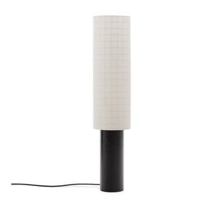 Biela/čierna stojacia lampa s textilným tienidlom (výška 142 cm) Dulan – Kave Home vyobraziť
