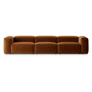 Pohovka v tehlovej farbe 364 cm Bergamo – Cosmopolitan Design vyobraziť