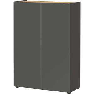 Antracitová skrinka v dekore duba 74x105x33 cm Alviano – Germania vyobraziť