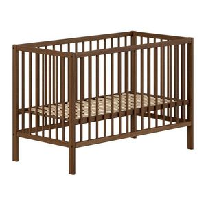 Hnedá postieľka z bukového dreva s nastaviteľnou výškou 60x120 cm Dino – Vipack vyobraziť