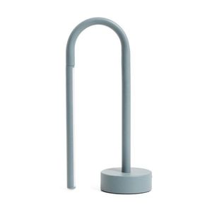 Svetlomodrá kovová LED stolová lampa (výška 30 cm) Bow – Kave Home vyobraziť