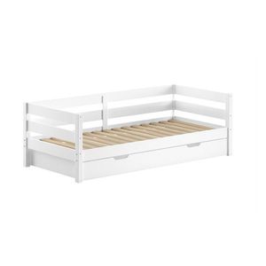 Biela detská posteľ z borovicového dreva s výsuvným lôžkom s roštom 90x200 cm Margrit – Vipack vyobraziť