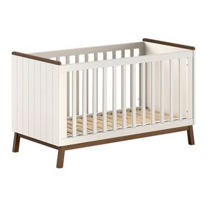 Béžová postieľka z borovicového dreva s odnímateľným bokom/s nastaviteľnou výškou 70x140 cm Sezane – Vipack vyobraziť