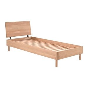 Jednolôžková posteľ z dubového dreva s roštom 90x200 cm v prírodnej farbe Forrest – Vipack vyobraziť