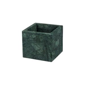 Tmavozelený mramorový kúpeľňový organizér na vatové tampony Marble – Mette Ditmer Denmark vyobraziť