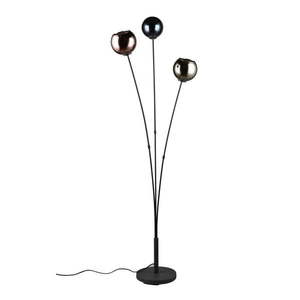 Lesklá čierna stojacia lampa (výška 150 cm) Sheldon – Reality vyobraziť