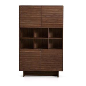 Tmavohnedá skriňa v dekore orecha 100x163x40 cm Norlen – Kave Home vyobraziť