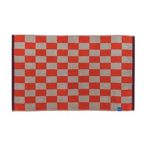 Oranžová/béžová kúpeľňová predložka do sprchy z bio bavlny 50x80 cm Retro – Mette Ditmer Denmark vyobraziť