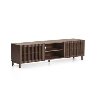 Tmavohnedý TV stolík v dekore orecha 180x49, 5x42, 5 cm Beyla – Kave Home vyobraziť