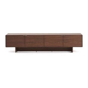 Tmavohnedý TV stolík v dekore orecha 200x46x40 cm Norlen – Kave Home vyobraziť