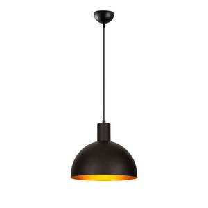 Čierne/v zlatej farbe závesné svietidlo s kovovým tienidlom ø 30 cm Bakh – Opviq lights vyobraziť