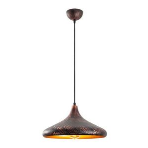 Čierne/v medenej farbe závesné svietidlo s kovovým tienidlom ø 34 cm Barek – Opviq lights vyobraziť