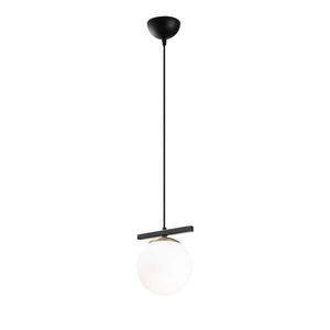 Biele/čierne závesné svietidlo so skleneným tienidlom ø 15 cm Üzüm – Opviq lights vyobraziť