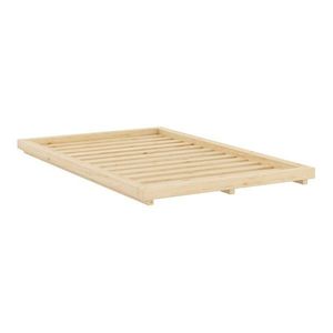 Jednolôžková posteľ z borovicového dreva bez čela s roštom 120x200 cm v prírodnej farbe Dock – Karup vyobraziť