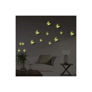 Sada 12 v tme svietiacich 3D samolepiek Ambiance Butterflies vyobraziť