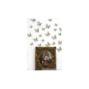 Sada 12 svetlohnedých 3D samolepiek Ambiance Butterflies vyobraziť