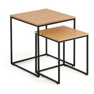 Odkladacie stolíky v súprave 2 ks s doskou v dubovom dekore 45x45 cm Yoana – Kave Home vyobraziť