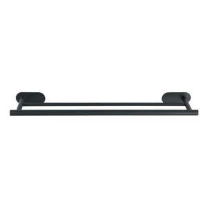 Antikoro matne čierny dvojitý nástenný držiak na uteráky Wenko Orea Rail Duo Turbo-Loc ® vyobraziť