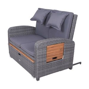 Sivá záhradná pohovka z umelého ratanu Bari – Garden Pleasure vyobraziť