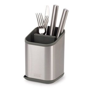 Odkvapkávač na príbory z nehrdzavejúcej ocele v lesklej striebornej farbe 11x11, 5 cm Duo Steel – Joseph Joseph vyobraziť