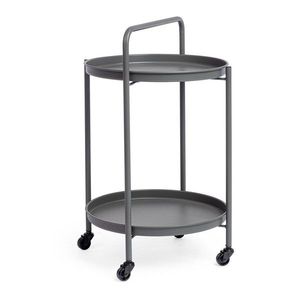 Oceľový servírovací stolík na kolieskach ø 44, 5 cm Austin – Yes Everyday vyobraziť
