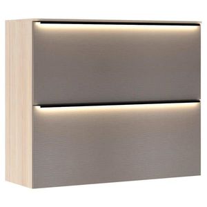 Voleo SKRINKA NA TOPÁNKY, sivá, farba duba, 100/85/37 cm vyobraziť
