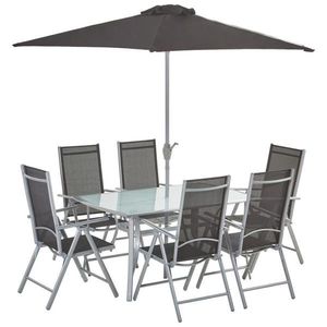 Ambia Garden SÚPRAVA ZÁHRADNÉHO NÁBYTKU, kov, plast, sklo, textil vyobraziť