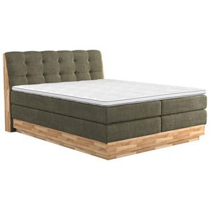 BOXSPRINGOVÁ POSTEĽ, 180/200 cm, zelená vyobraziť