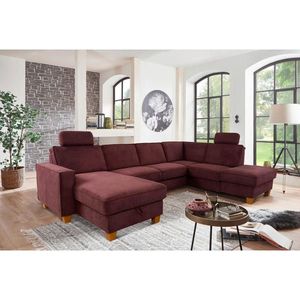 Sit & More SEDACIA SÚPRAVA, textil, tmavočervená vyobraziť