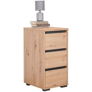Carryhome NOČNÝ STOLÍK, antracitová, farba duba, 40/79/48 cm vyobraziť