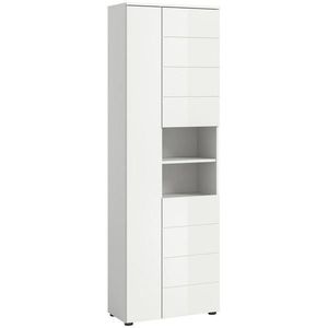 MID.YOU VYSOKÁ SKRINKA, čierna, biela s vysokým leskom, 60/190/34 cm vyobraziť