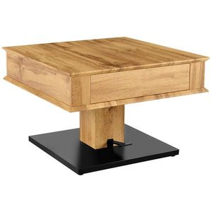Carryhome KONFERENČNÝ STOLÍK, čierna, farba duba, kov, kompozitné drevo, 70/70/46, 5-66 cm vyobraziť