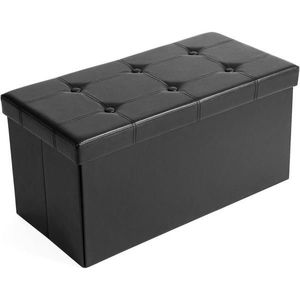 ÚLOŽNÝ BOX NA SEDENIE, koža, kompozitné drevo, 76/38/38 cm vyobraziť