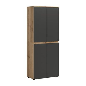 Livetastic SKRINKA NA TOPÁNKY, antracitová, farba duba, 70/175/37 cm vyobraziť