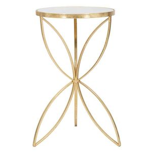 KONFERENČNÝ STOLÍK, biela, zlatá, kov, sklo, 35/60 cm vyobraziť