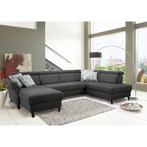 Sit & More SEDACIA SÚPRAVA, textil, sivá, čierna vyobraziť
