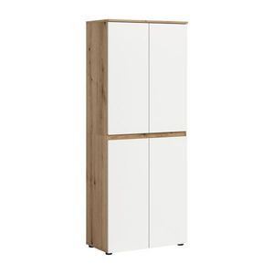 Livetastic SKRINKA NA TOPÁNKY, biela, farba duba, 70/175/37 cm vyobraziť